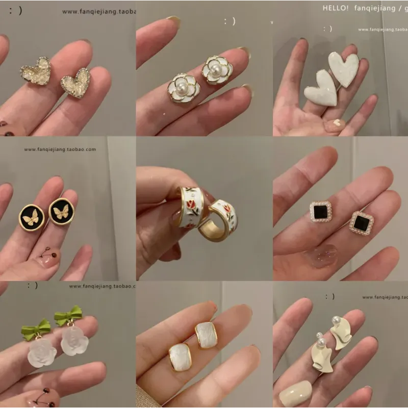 Серьги-гвоздики из серебра 925 пробы с жемчугом, форма сердца