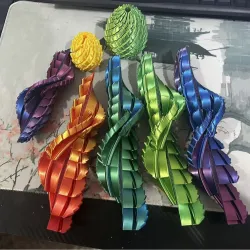 3D-печатное яйцо-дракон антистресс трансформирующееся, PLA, 5,6 и 7,5 см