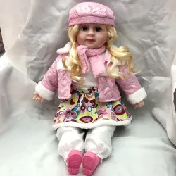 Кукла 24 дюйма в зимней одежде, с музыкой, для сюжетно-ролевых игр