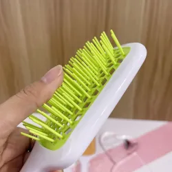 Перфорированная квадратная сетчатая расчёска, пастельные цвета, для сухих и влажных волос