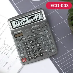 Настольный калькулятор ECO-003, 12-разрядный, на батарейках