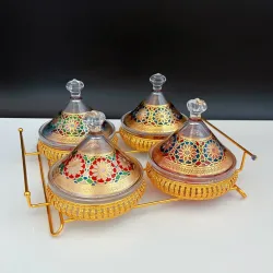 Стеклянная ваза-тажин для сладостей и фруктов, 12,5 см