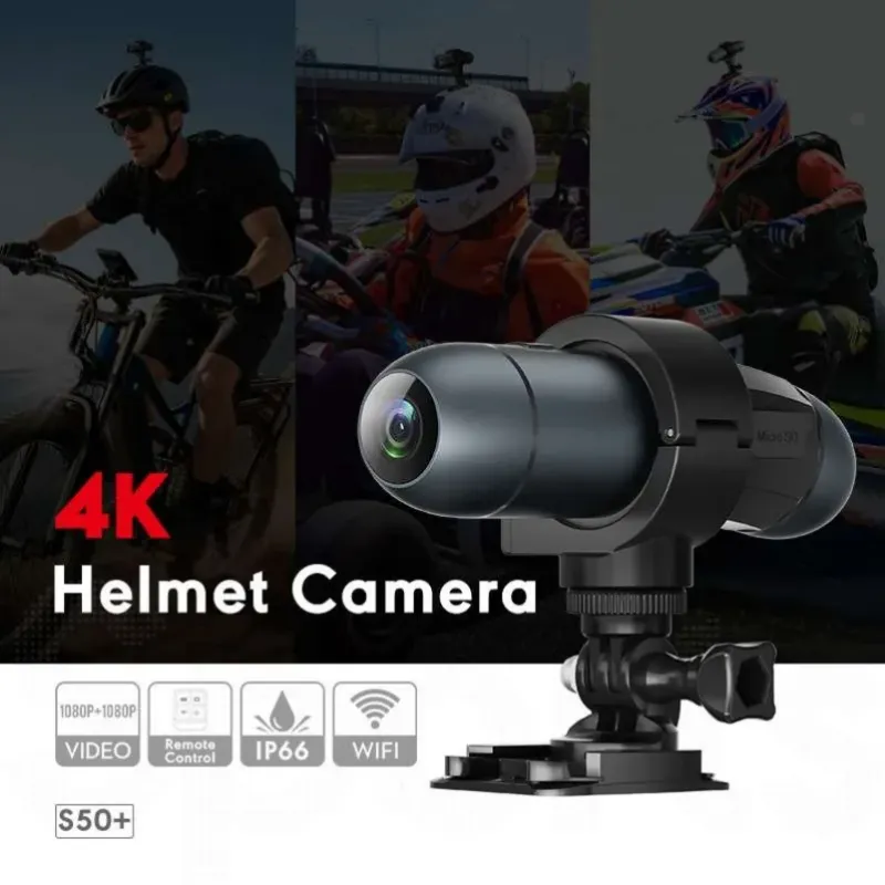 Экшн-камера 4K с двойной записью Wi-Fi для мотоцикла