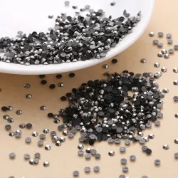 Плоские стразы из смолы для дизайна ногтей и DIY, круглые, упаковка