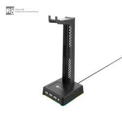 Подставка для наушников с RGB-подсветкой и двумя USB-выходами