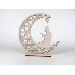 Деревянный декоративный элемент «Луна» для дома