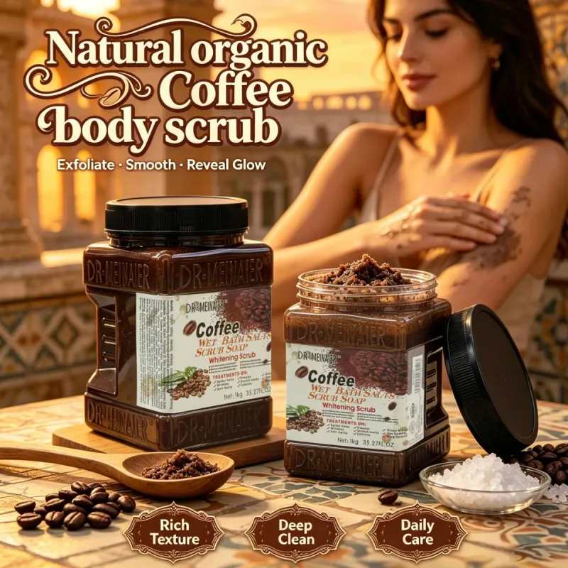Кофейная солевая скрабирующая паста для тела, 1 кг