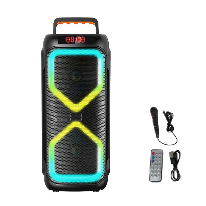 Портативная Bluetooth-колонка ABS-4221 с подсветкой и микрофоном для караоке