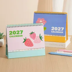 Настольный календарь на 2027 год, карточный, на пружине, с тиснением